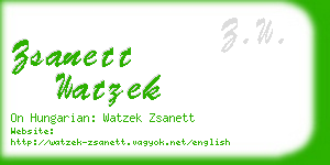 zsanett watzek business card